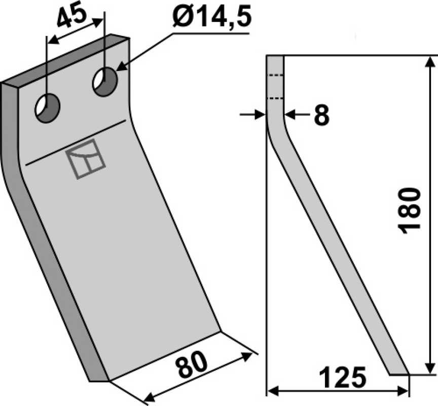 Rotorzinken 180x80mm